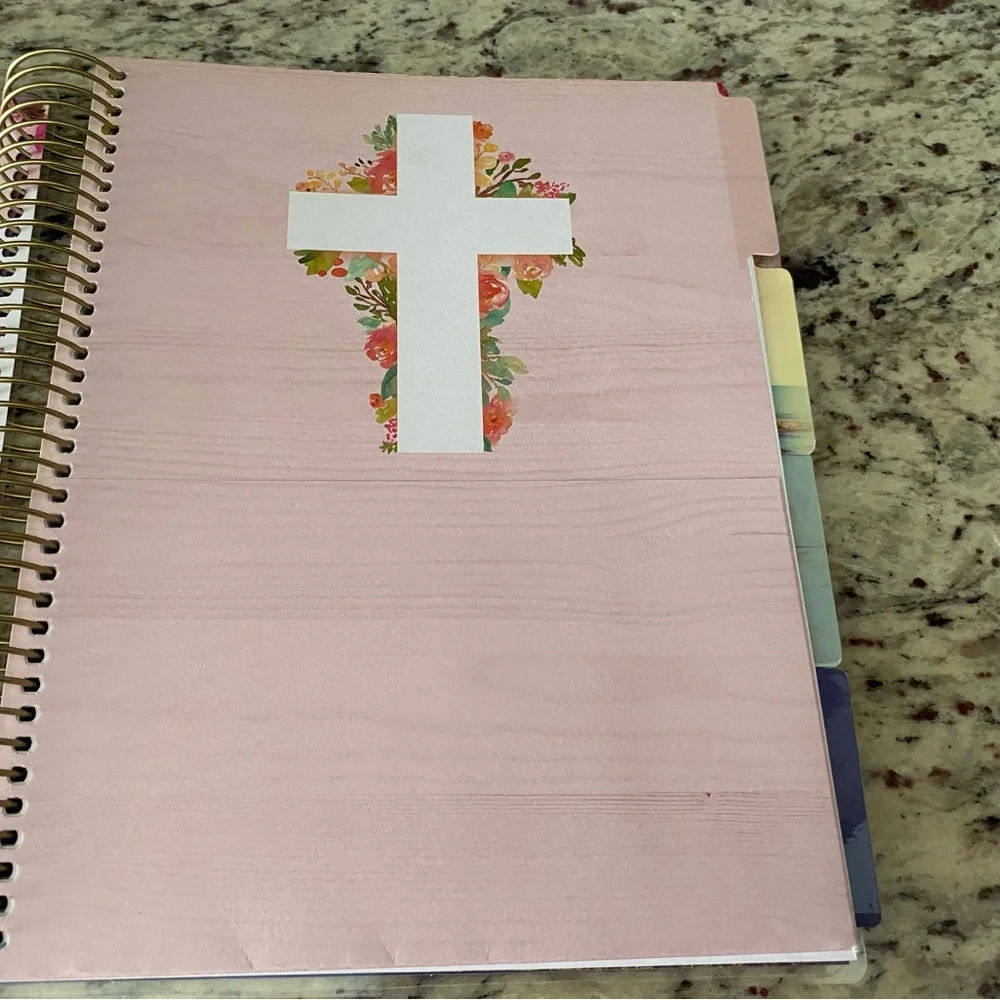 Paperhouse life planner undated 1 John 4:19 spiral bound biblical stickers